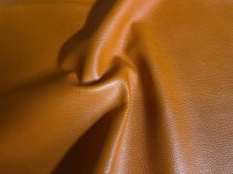 cow leather, embossed grain, orange