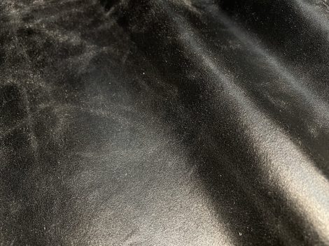 Brushed Cowhide Leather, greyish-black